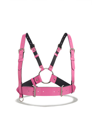 Pink Patent Double Buckle Harness